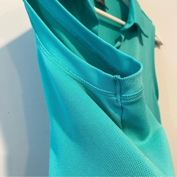 Sleeveless Collared Shirt in Teal Size L Perfect for Golf or Tennis - Picture 5 of 14